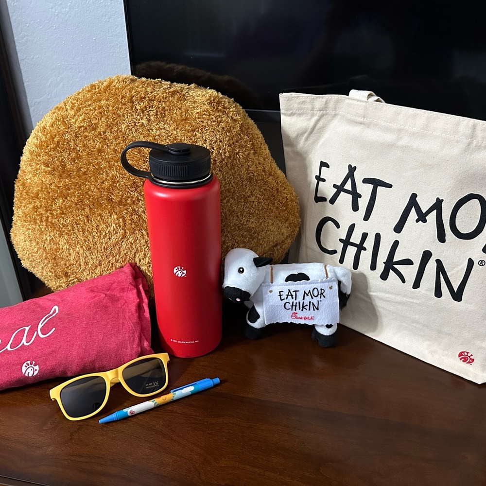 Chick-fil-A Merch Bundle!! Includes Tote bag, Chicken Nugget Pillow and more